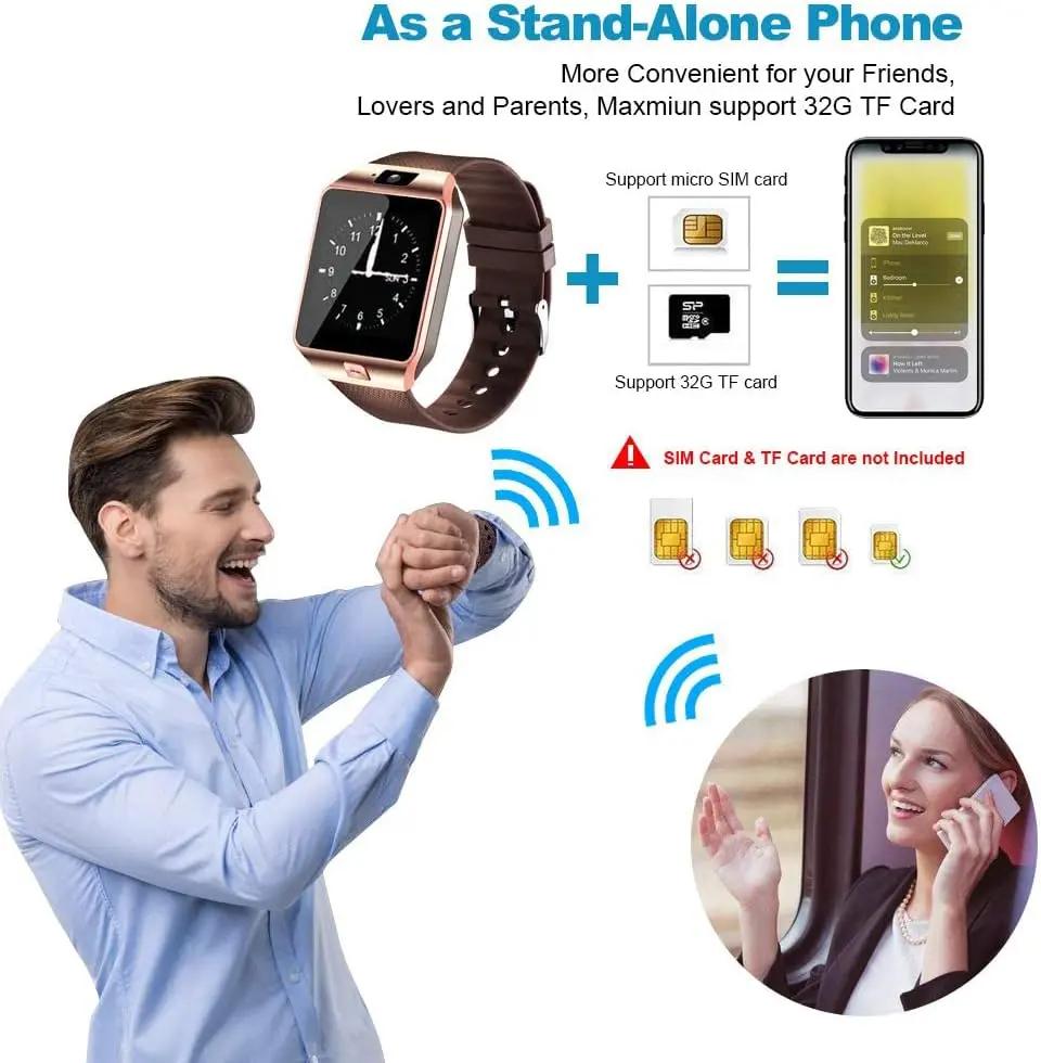 DZ09 Bluetooth Smartwatch,Touchscreen Wrist Smart Phone Watch Sports Fitness Tracker with SIM SD Card Slot Camera (black) HAR Shopping Mall