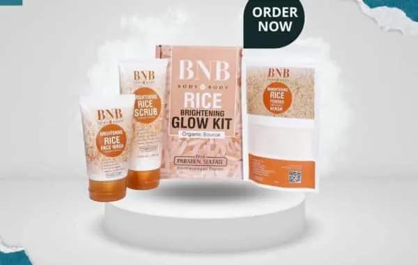 Bnb Whitening Rice Extract Bright & Glow Kit (with Box)(Bar code)...... CASH ON DELIVERY 🚚 HAR Shopping Mall