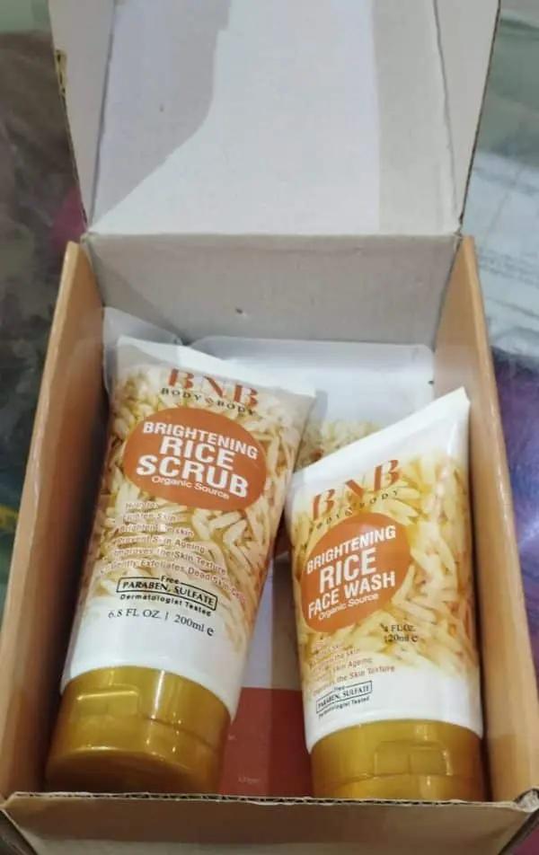 Bnb Whitening Rice Extract Bright & Glow Kit (with Box)(Bar code)...... CASH ON DELIVERY 🚚 HAR Shopping Mall